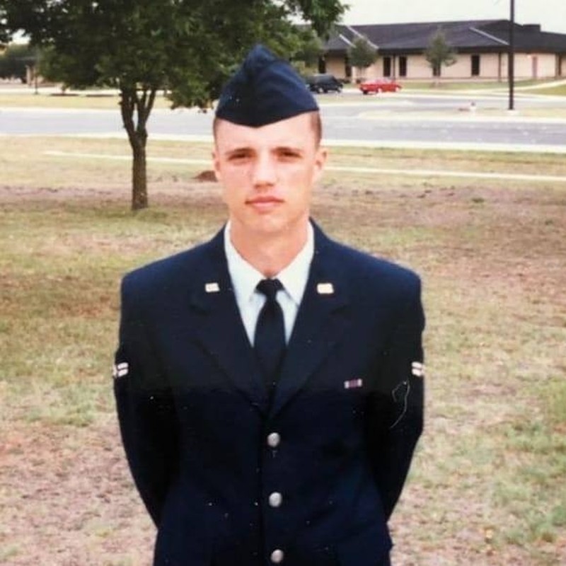 Chris during Air Force service